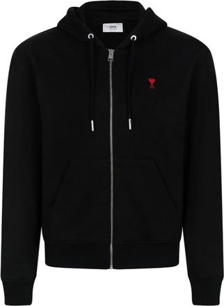 Ami Ami De Coeur Hoodie met rits - Heren - Vesten met rits - Zwart - L - Katoen - Hoodies & sweatvesten