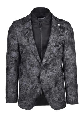 Digel Black/Grey Acrylic Wool Polyester Jacket
