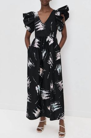 Busayo Feola Maxi Dress In Black Multi
