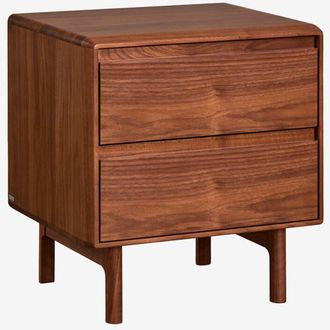 Sklum Mesita De Noche Rectangular 50x40 Cm En Madera Treveris Sklum