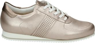 Hassia Sportieve Lage Damesschoenen Brons - Dames - Sneakers - Grijs - 38 1/2 EU - Leer - Schoenen