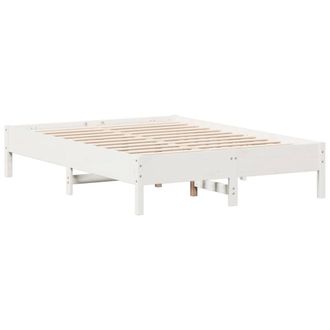 Berkfield Home Bed Frame Frame White 120x190 cm Small Double Solid Wood Pine