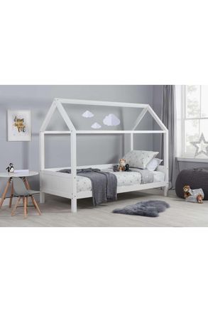Birlea Home Bed Childrens Wooden Bed Frame in White | Size: Single