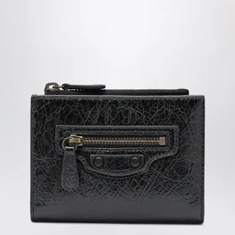 Balenciaga Le City bi-fold lambskin wallet in black