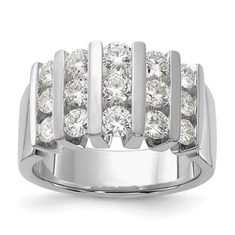 Diamond2Deal 14k Gold Lab Grown Diamond Wedding Band Ring 1.5Ct Clarity- VS Color- G-H
