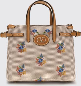 Valentino Garavani Borsa Antibes in canvas con motivo floreale ricamato