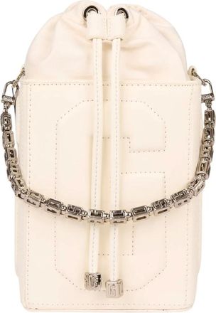 GCDS Gcds, Tassen, Dames, Wit, ONE Size, Su&egrave;de, Dice Schoudertas
