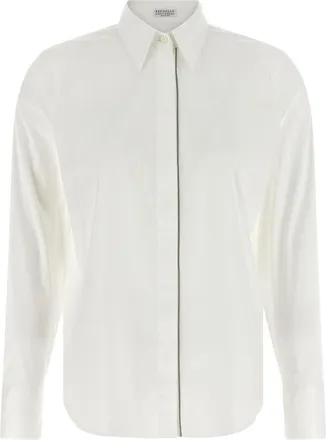 Brunello Cucinelli White Regular Solid Shirt