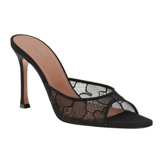 Amina Muaddi Alexa Lace Sandals - Shoes - Mujer - Negro - 39 EU