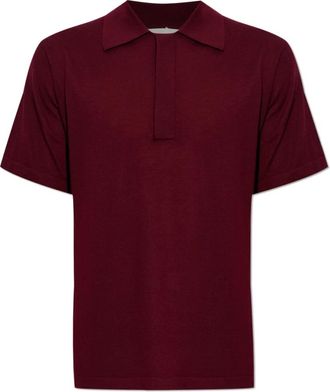 Lisa Yang Maglia Polo in Cashmere Carter - - Knitwear - Uomo - Rosso - L