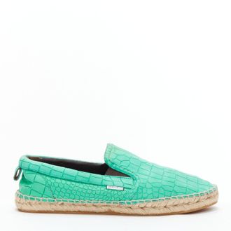Jimmy Choo London Vlad embossed scaled leather espadrilles