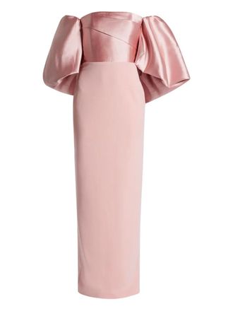 Solace London off-shoulder dress - women - Elastane/Polyester - 14 - Pink