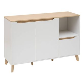 5five Simply Smart Aparador Luma Rectangular, 40 X 120 Cm, 2 Puertas Y 1 Caj&oacute;n, Blanco - 5five