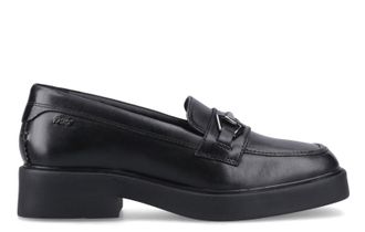 Pod Maple Womens Leather Loafers - Black - Size UK 5.5