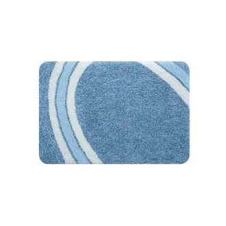 Spirella Alfombra De Ba&ntilde;o De Microfibra Curve 60x90cm Azul Spirella