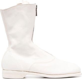 Guidi round-toe leather boots - women - Calf Leather/Calf Leather/Calf Leather - 36 - White