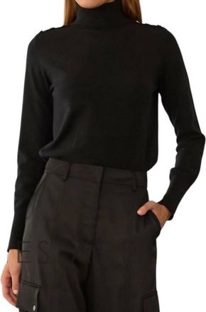 Skies Are Blue Clothing Suzanne Turtle Neck Sweater In Black