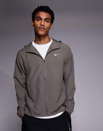 Nike Form Dri-FIT - Giacca grigia con zip-Grigio