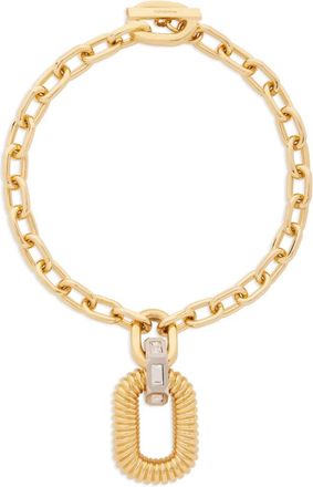 Paco Rabanne Iconische Gouden XL Link Ketting met Strass - Dames - Kettingen - Geel - ONE Size - Accessoires