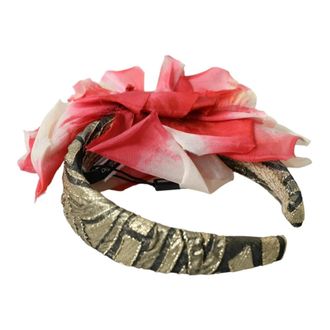 Dolce & Gabbana Bloemenapplicatie Zijden Dames Hoofdband - Dames - Haaraccessoires - Veelkleurig - ONE Size - Katoen - Accessoires