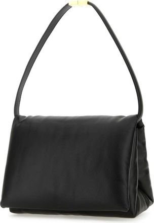 Marni Womens Leather Shoulder Bag Black