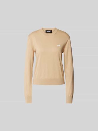 Dsquared2 Sweatshirt mit Label-Stitching in Sand, Gr&ouml;&szlig;e XS