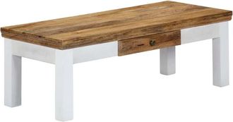 vidaXL Vidaxl - Mesa de centro madera maciza de mango 110x50x40 cm