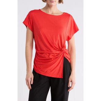 Patrizia Luca Side Knot Top in Coral at Nordstrom Rack, Size X-Small