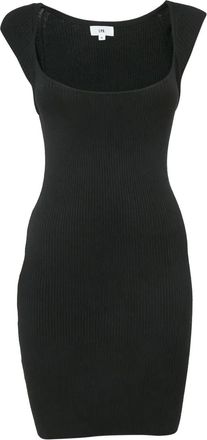 LPA square-neck ribbed dress - Black