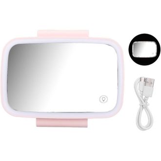 OEM Parasol Para Coche, Espejo De Maquillaje, Iluminaci&oacute;n Led Perif&eacute;rica, Pantalla T&aacute;ctil, F&aacute;cil Instalaci&oacute;n Gracias A Su Clip Trasero Retr&aacute;ctil, Rosa - C