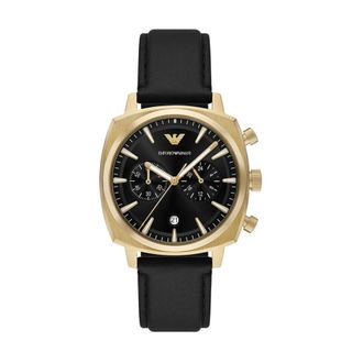 Emporio Armani Carlo Chronograph Horloge - Heren - Accessoires - Veelkleurig - Maat: ONE Size Leer