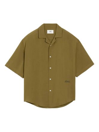 Ami round-hem short-sleeve shirt - Green