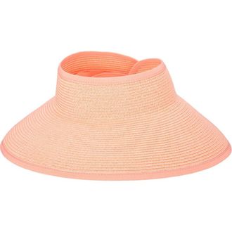 San Diego Hat Company Large Brim UPF 50+ Visor in Coral at Nordstrom Rack