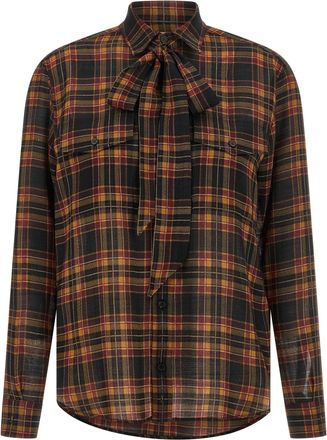 Saint Laurent Womens Cassandre Lavalli&egrave;re Shirt