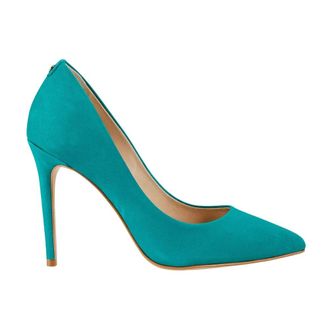 Cosmoparis Schoenen, Dames, Groen, 36 EU, Leer, Chique pumps met puntneus in abrikoos nubuck