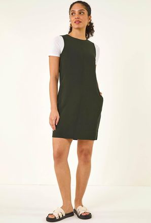 Roman Seam Detail Pocket Shift Dress
