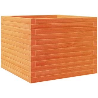 vidaXL Vidaxl - Jardinera De Madera Maciza De Pino Marr&oacute;n Cera 60x60x46 Cm