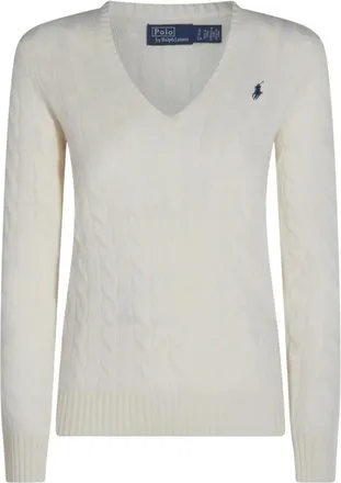 Ralph Lauren Jersey de punto con cuello en V - Knitwear - Mujer - Blanco - M