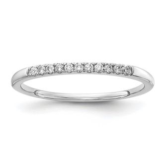 Diamond2Deal 14k Gold Lab Grown Diamond Wedding Band Ring 1/10Ct Clarity- VS Color- G-H
