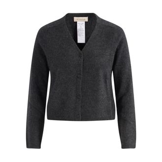 Max Mara Truien & Vesten, Dames, Grijs, M, Mmlfosco Gebreide Lange Cardigan