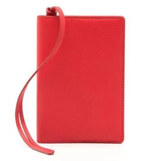 Ferragamo Logo Stamp Leather Passport Holder