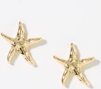 Simons Womens Hammered starfish earrings