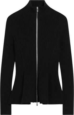 Alaia Peplum Cardigan - Dames - Truien - Zwart - Maat: XS Wol