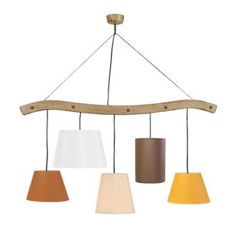 Tosel L&aacute;mpara de techo de madera natural