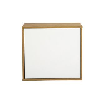 Miliboo Almacenaje Mural Acabado Blanco Y Madera Clara Roble L55 Cm Flexo