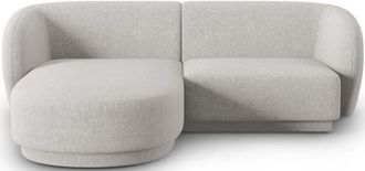 CXL by Christian Lacroix 3-Sitzer Designer Ecksofa Lionel - Chenille Silver Melange