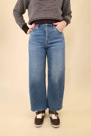 Pistola Denim Kyra Ankle High Rise Bowed Leg Jeans In Soho