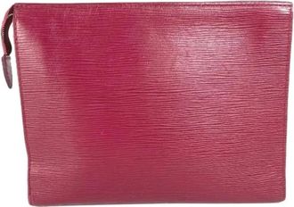 Louis Vuitton Pre-owned Clutch bag- Pouch - Dames - Vintage Clutch - Rood - ONE Size - Leer - Vintage