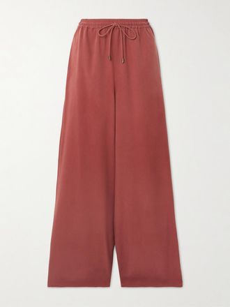 Max Mara Pantaloni In Seta Genero - Rosso