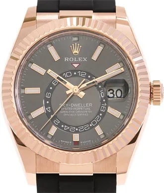 Rolex Sky-Dweller GMT Automatic Chronometer Grey Dial Mens Watch 336235-0004